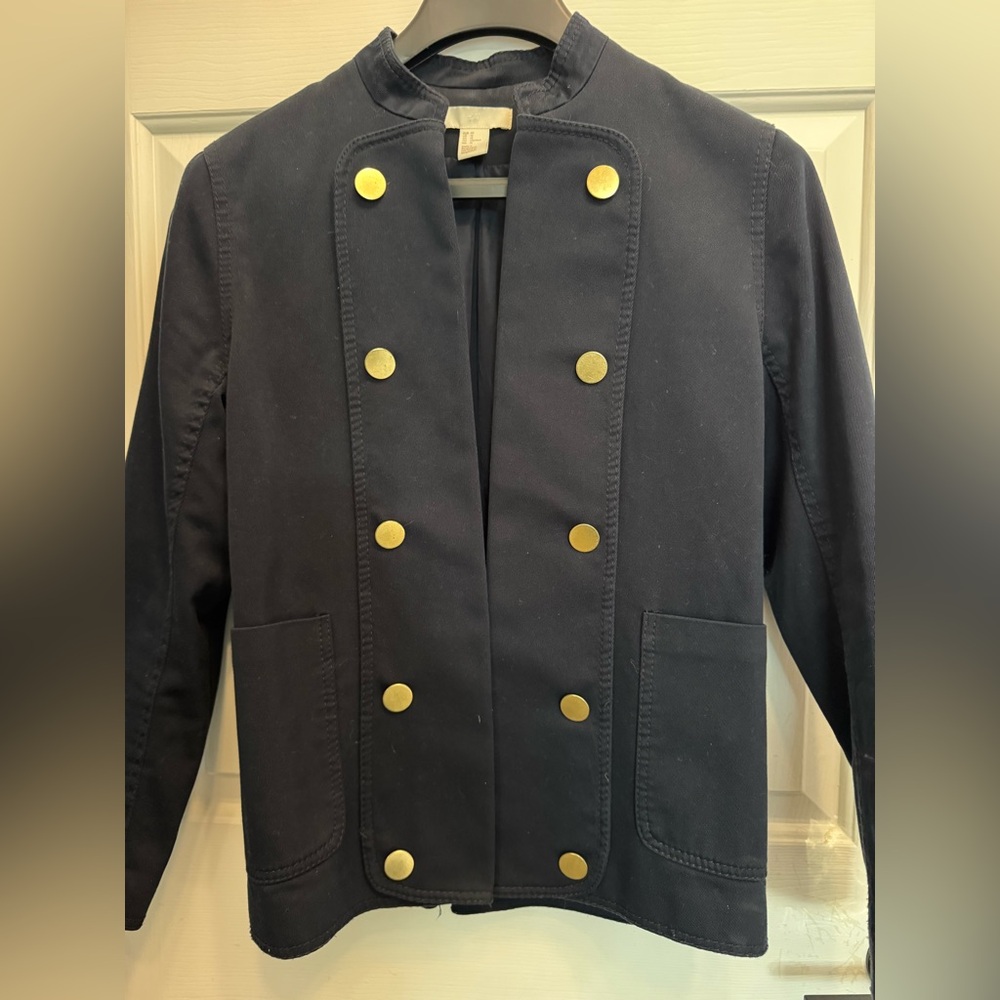 H&M Dark Blue Military Jacket with Gold Buttons